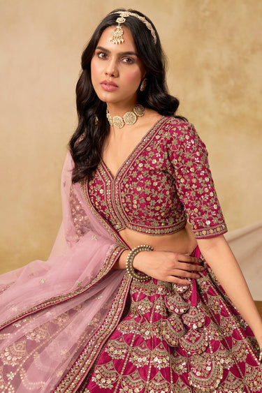 Sangeet Sandhya Special Embroidered Lehenga Choli In Art Silk Fabric