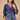 Exclusive Blue Floral Printed Fancy Fabric Designer Readymade Co Ord Set