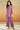 Exclusive Purple Cotton Fabric Printed V Neck Full Sleeves Readymade Co Ord Set