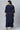 Navy Blue Color Casual Wear Plus Size Crepe Fabric Kurti With Bottom