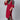 Crepe Fabric Daily Wear Red Color Plus Size Kurti With Bottom