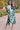 Festive Wear Hand Dyed Rayon Fabric Sea Green Color Kaftan Dress