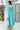 Creative Cotton Fabric Casual Wear Anarkali Style Top Bottom Dupatta Set In Cyan Color
