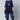 Bright Navy Blue Color Rayon Fabric Kurti Dhoti With Pant In Cotton Fabric