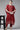 Flamboyant Rayon Fabric Kaftan With Bottom In Red Color