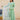 Exclusive Sea Green Color Cotton Fabric Hand Printed Readymade Top With Bottom Dupatta Set