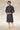 Incredible Cotton Fabric Function Wear Navy Blue Color Kurta Pyjama With Printed Work