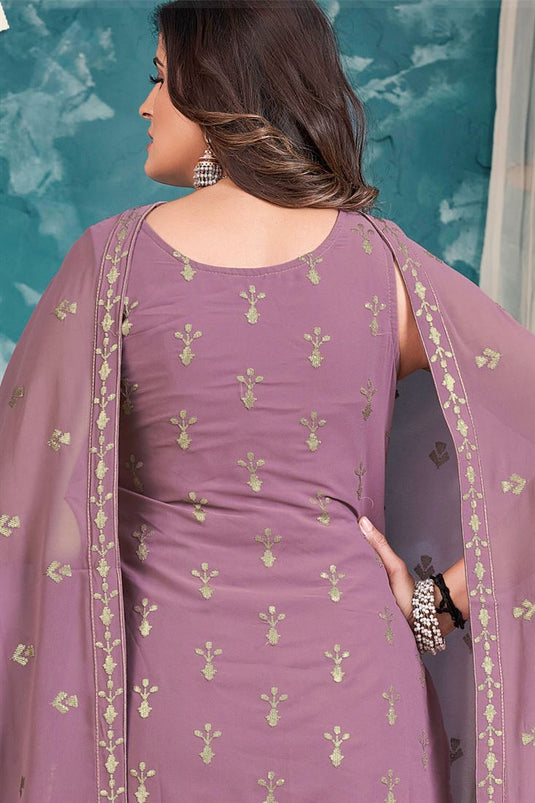 Komal Vora Engaging Lavender Color Georgette Sharara Suit