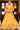 Yellow Color Shibori Printed Designs On Cotton Fabric Party Wear Divine Gown