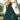 Green Color Cotton Fabric Party Look Fabulous Gown With Koti