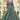 Elegant Green Color Cotton Fabric Party Style Gown