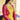 Dazzling Yellow Color Cotton Fabric Party Style Gown