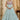 Light Cyan Color Georgette Fabric Party Wear Riveting Gown