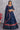 Georgette Fabric Navy Blue Color Floral Embroidered Fantastic Lehenga