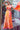 Silk Fabric Orange Color Attractive Party Wear Readymade Printed Lehenga