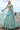 Cyan Color Net Fabric Sequins Embroidery Lehenga Choli