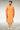 Fetching Orange Color Art Silk Fabric Wedding Wear Readymade Kurta Pyjama For Men