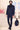 Rayon Fabric Navy Blue Color 3 Piece Suit For Man