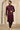 Wine Color Classic Kurta Pyjama Jacket Set In Art Silk Fabric