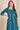 Teal Color Cotton Fabric Readymade Simple Kurti
