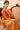 Butterfly Weaving Work Organza Fabric Saree In Orange Color