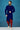 Function Wear Art Silk Fabric Navy Blue Color Inventive Dhoti Style Indo Western