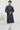 Attractive Navy Blue Color Cotton Fabric Festive Wear Stylish Printed Readymade Kurta Pyjama For Men