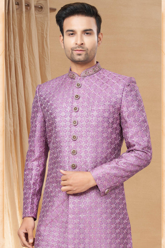 Stunning Fancy Fabric Readymade Indo Western For Men