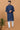 Cotton Sequins Embroidery Navy Blue Magnificent Readymade Men Kurta Pyjama