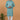 Art Silk Cyan Color Readymade Kurta Pyjama For Men