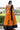 Art Silk Fabric Orange Color Incredible Printed Lehenga