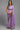 Vintage Chinon Fabric Lavender Color Saree with Border Work