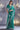 Zarkan Work Cyan Color Satin Silk Fabric Saree With Same Color Blouse