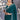 Art Silk Fabric Teal Color Zarkan Work Saree With Same Color Blouse