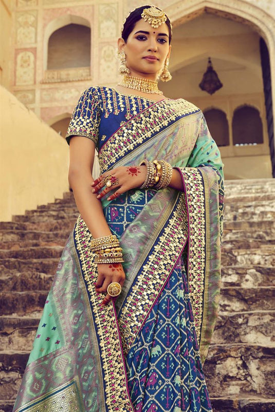 Fetching Patola Style Silk Border Work Function Wear Saree