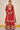 Red Color Chinon Fabric Classic Palazzo Suit