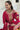Chinon Fabric Red Color Embroidered Soothing Palazzo Suit