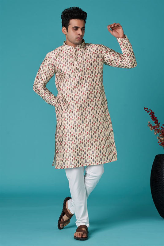 Stunning Art Silk Fabric Function Wear Kurta For Men