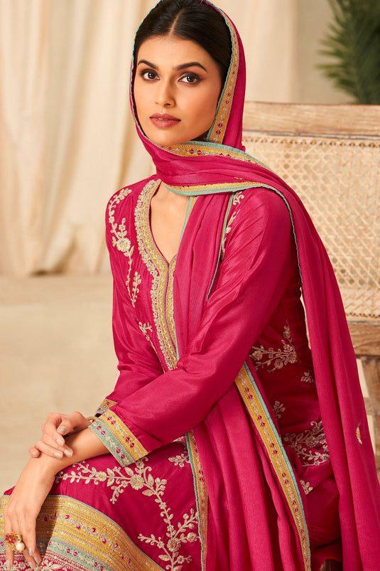 Rani Color Chinon Fabric Readymade Precious Palazzo Suit