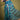 Ocean Blue Georgette Chiffon Saree with Foil Printed Work