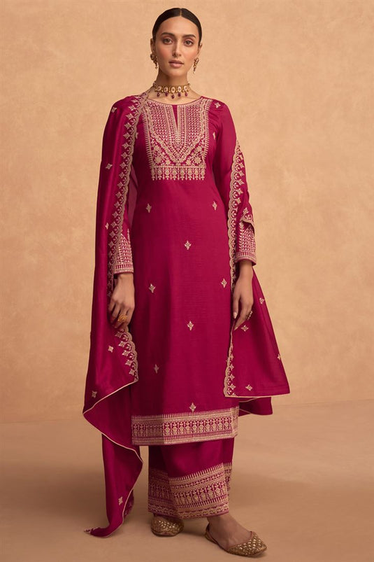 Rani Color Function Style Awesome Art Silk Palazzo Suit