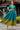 Cyan Color Cotton Luminous Readymade Kurti