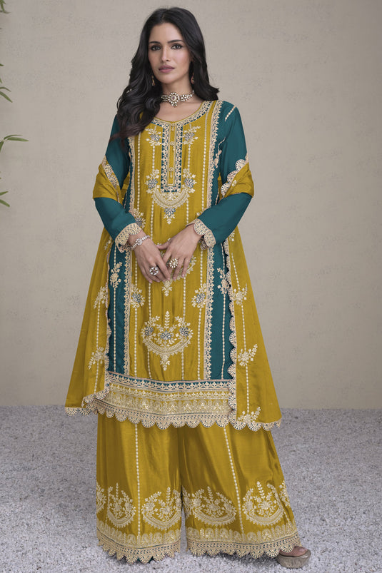 Buy Vartika Singh Chinon Fabric Luxurious Readymade Palazzo Suit In