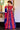 Party Style Cotton Silk Fabric Printed Work Red Color Readymade Gown With Dupatta