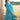 Fancy Fabric Party Style Designer Embroidered Readymade Gown In Cyan Color