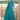 Fancy Fabric Party Style Designer Embroidered Readymade Gown In Cyan Color