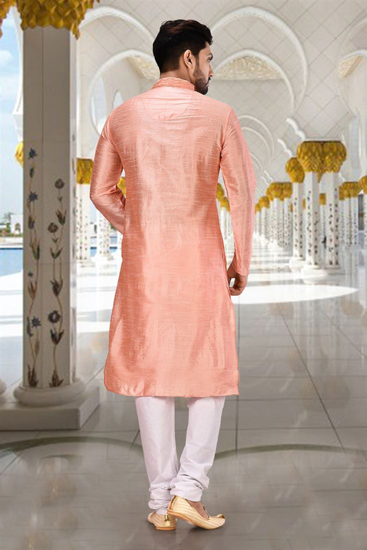 Function Wear Readymade Glamorous Kurta Pyjama For Men In Art Silk Fabric