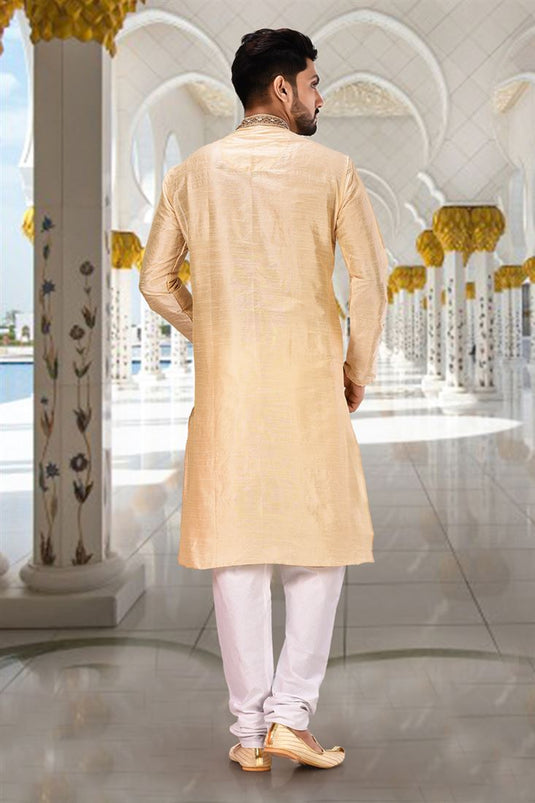 Art Silk Fabric Festive Wear Readymade Lovely Kurta Pyjama For Men