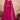 Art Silk Fabric Embroidered Function Wear Anarkali Salwar Suit In Rani Color