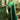Chinon Fabric Green Color Sensational Party Style Crush Saree